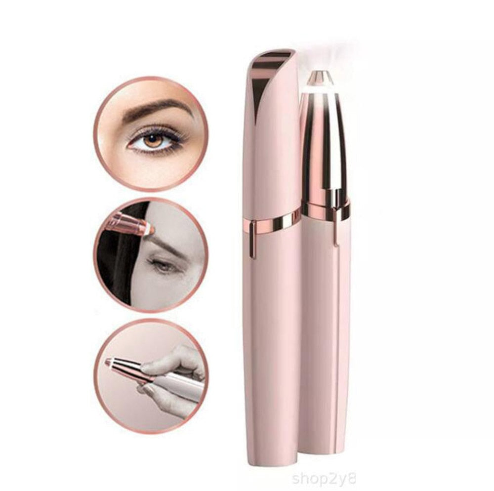 Mini Eyebrow Pen Trimmer With LED Light